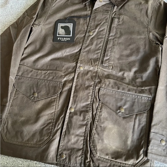 Filson Cover Cloth Mile Marker Coat | Otter Green - Picture 2 of 14